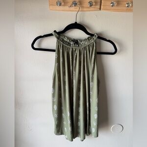 Ann Taylor Green Floral Women's Top